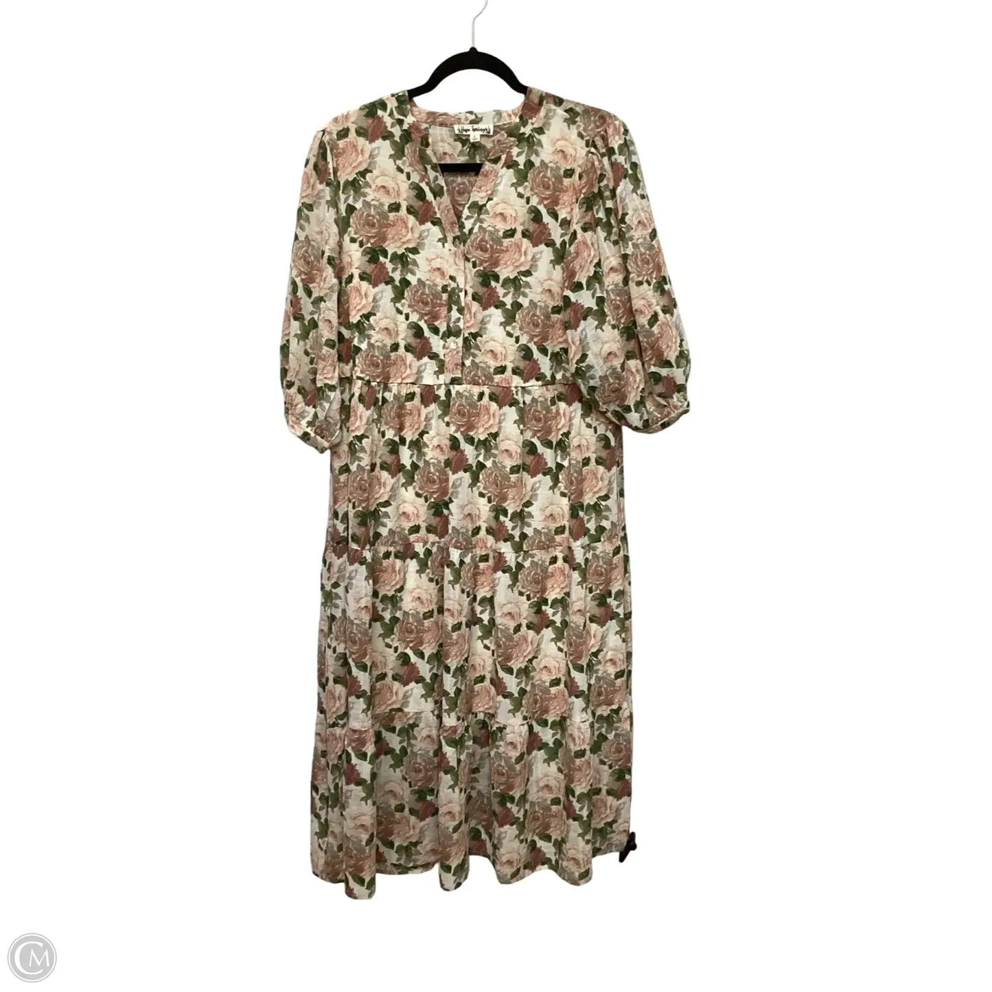 Dress Casual Midi By Hope Springs In Floral Print, Size: L