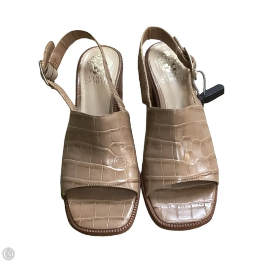 Sandals Heels Block By Vince Camuto In Tan, Size: 8.5