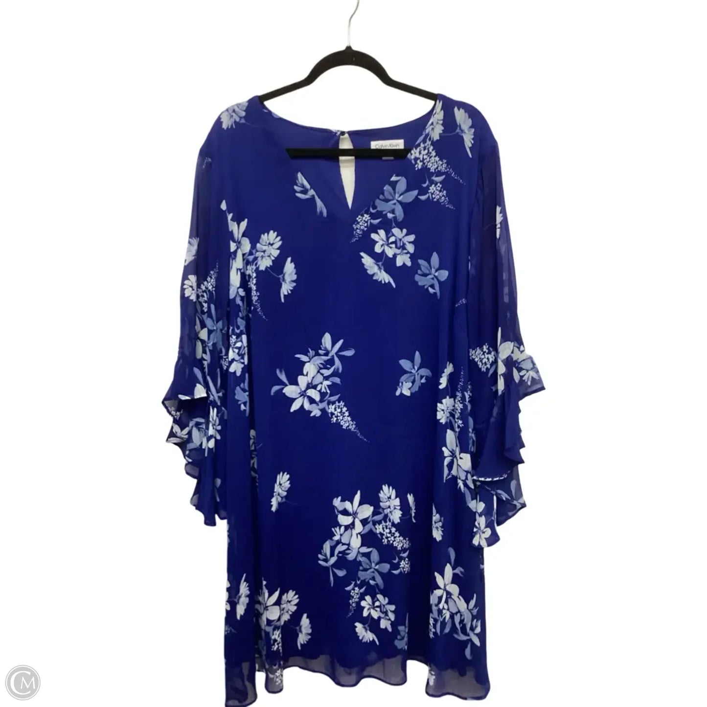 Dress Casual Short By Calvin Klein In Blue, Size: 16
