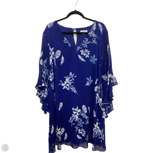 Dress Casual Short By Calvin Klein In Blue, Size: 16