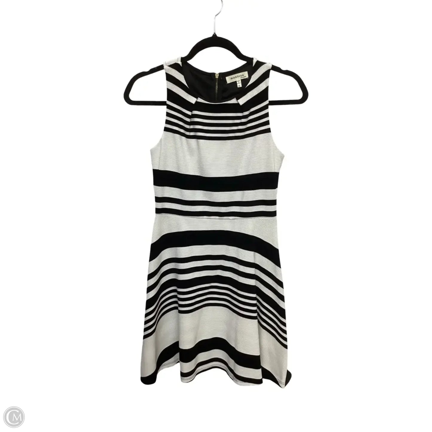 Dress Casual Short By Monteau In Black & White, Size: M