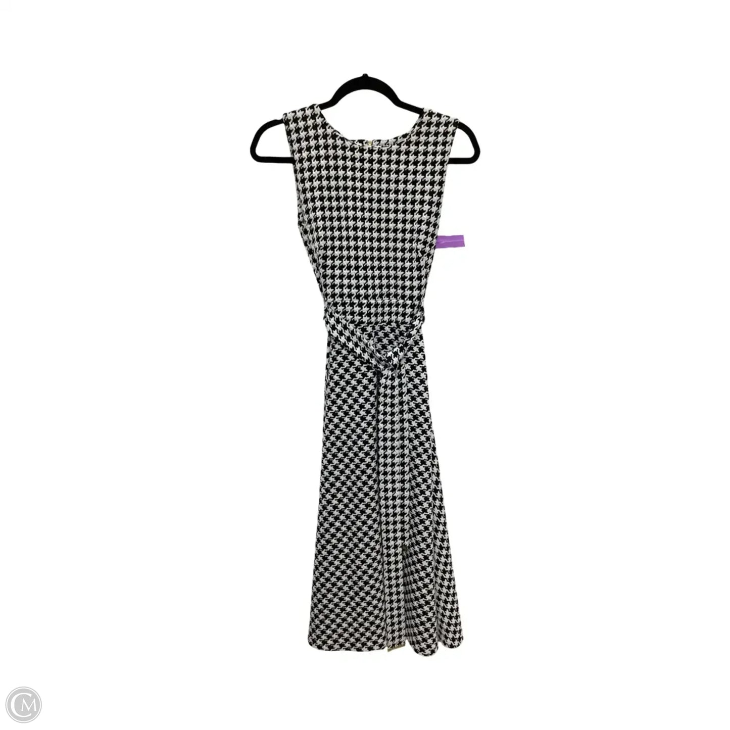 Dress Casual Midi By Calvin Klein In Black & White, Size: 8