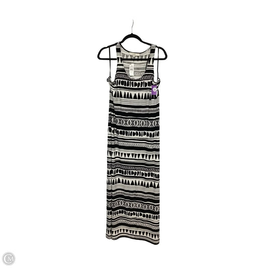 Dress Casual Maxi By Loft In Black & White, Size: L