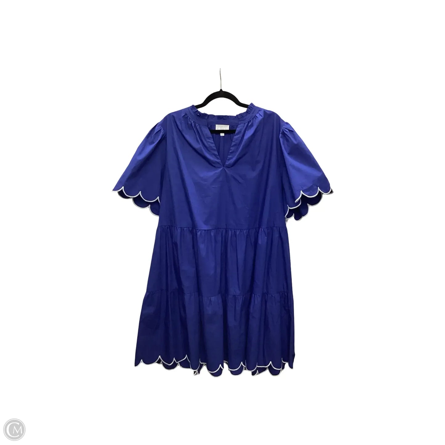 Dress Casual Short By Sugar Lips In Blue, Size: 2x