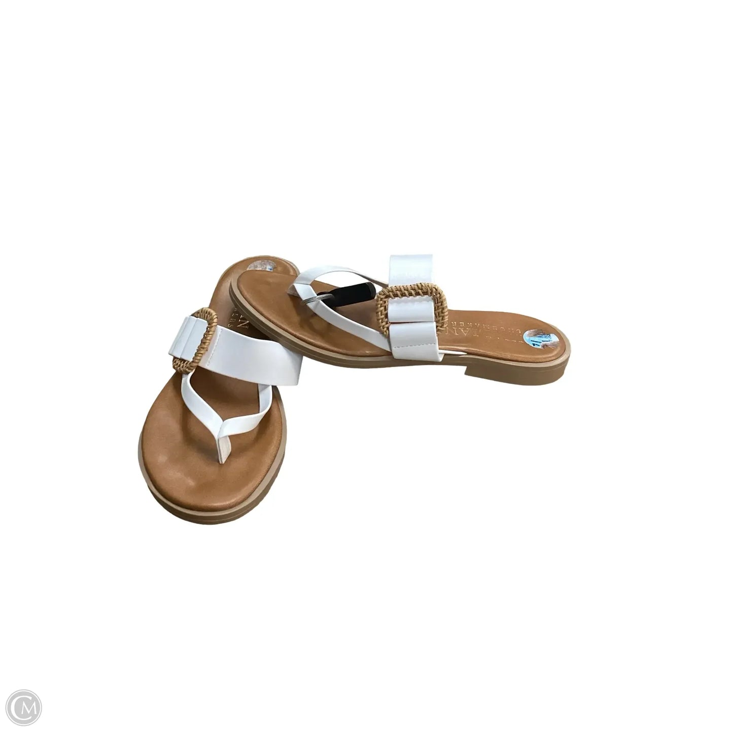 Sandals Flats By Italian Shoemakers In White, Size: 7.5