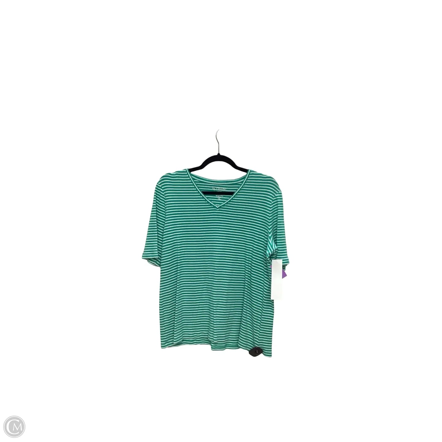 Top Short Sleeve Basic By Chicos In Green, Size: L