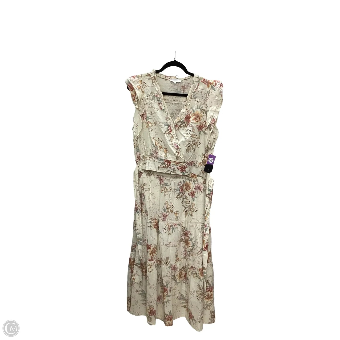 Skirt Set 2pc By Calypso St Barth In Cream, Size: Xl