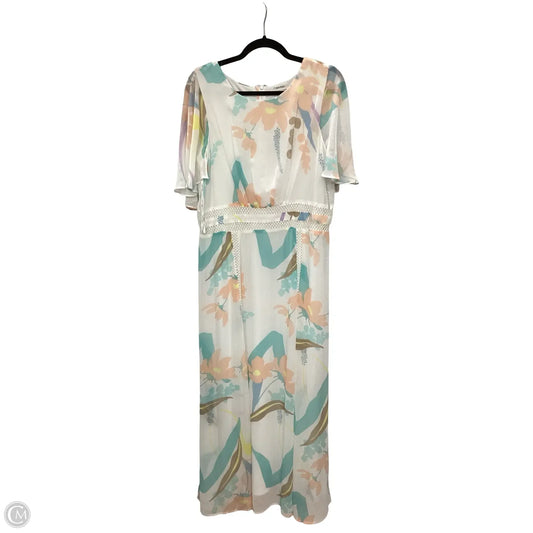 Dress Casual Maxi By Calvin Klein In Floral Print, Size: Xl
