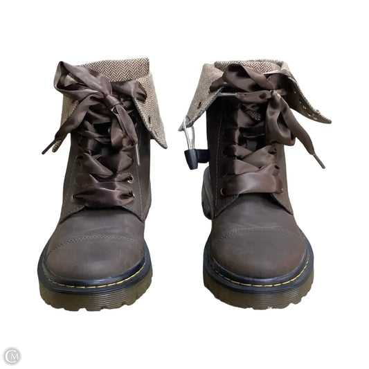 Boots Mid-calf Flats By Dr Martens In Brown, Size: 7