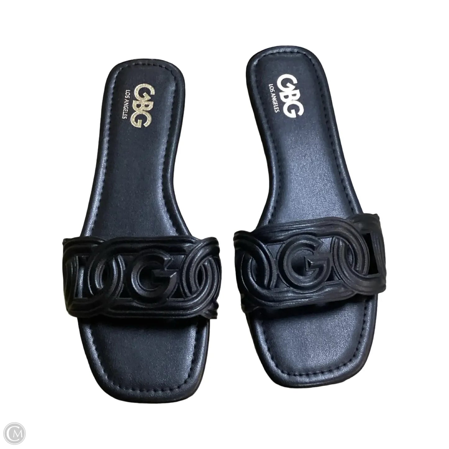 Sandals Flats By Clothes Mentor In Black, Size: 8