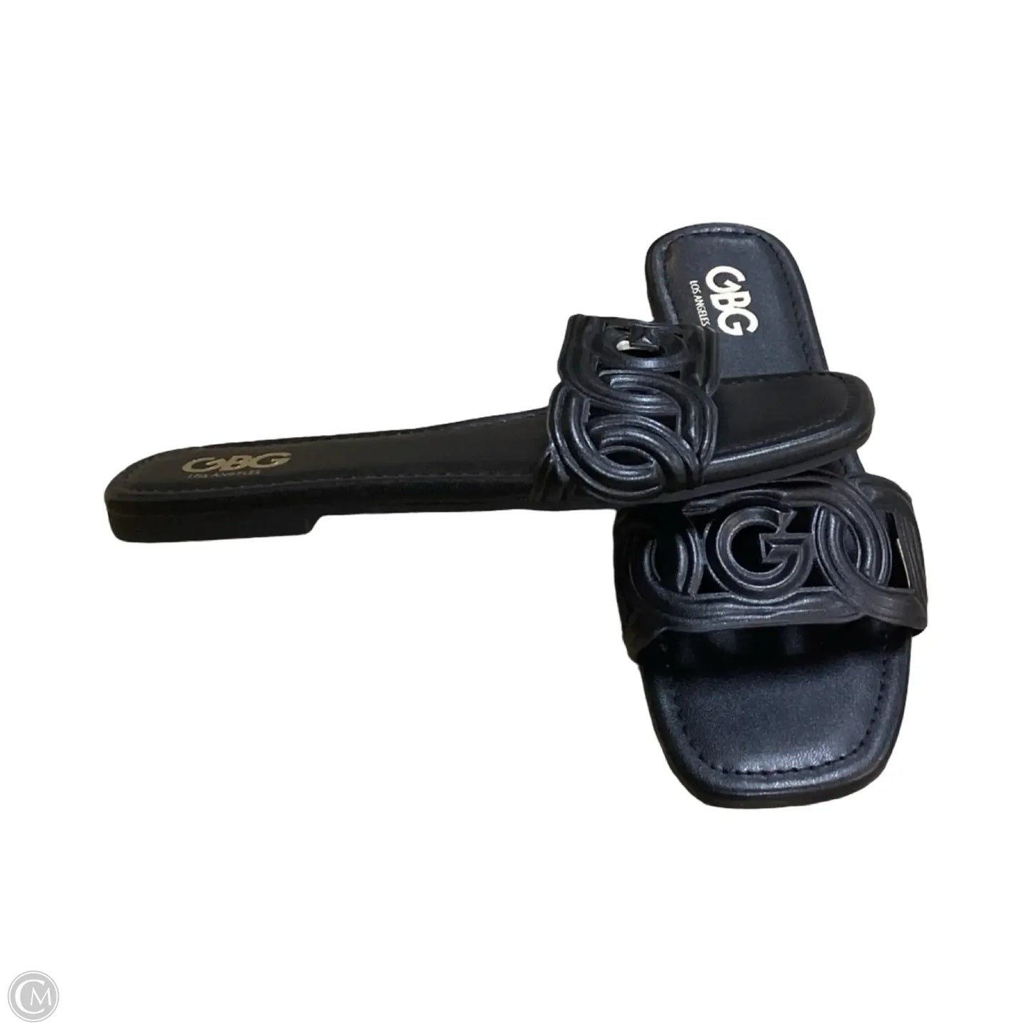 Sandals Flats By Clothes Mentor In Black, Size: 8