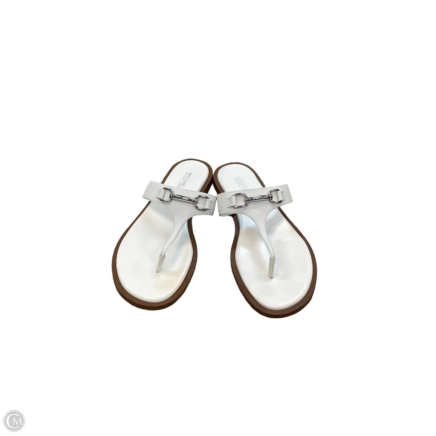 Sandals Flats By Michael By Michael Kors In White, Size: 7.5