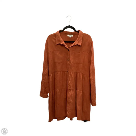 Dress Casual Short By Umgee In Orange, Size: 1x