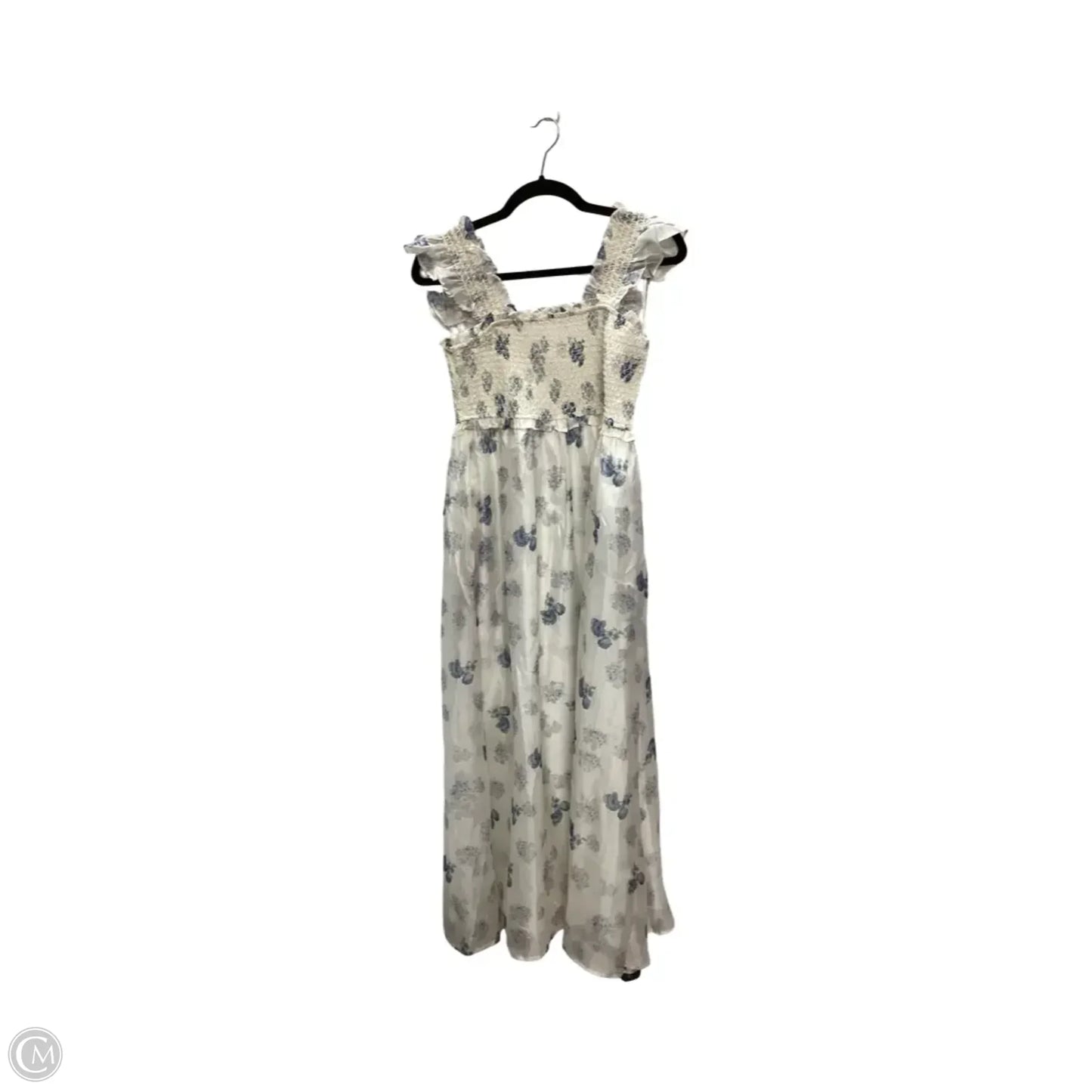 Dress Casual Maxi By Baltic Born In Blue & White, Size: L