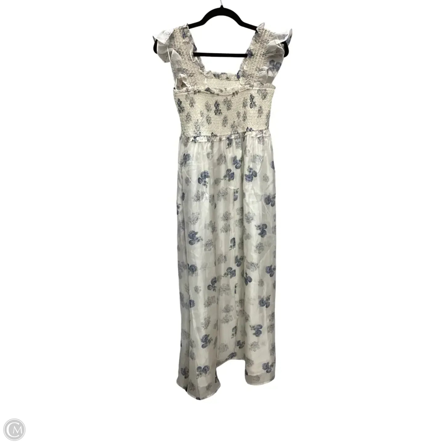 Dress Casual Maxi By Baltic Born In Blue & White, Size: L