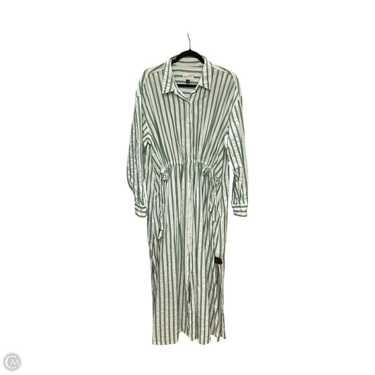 Dress Casual Maxi By Universal Thread In Green & White, Size: L