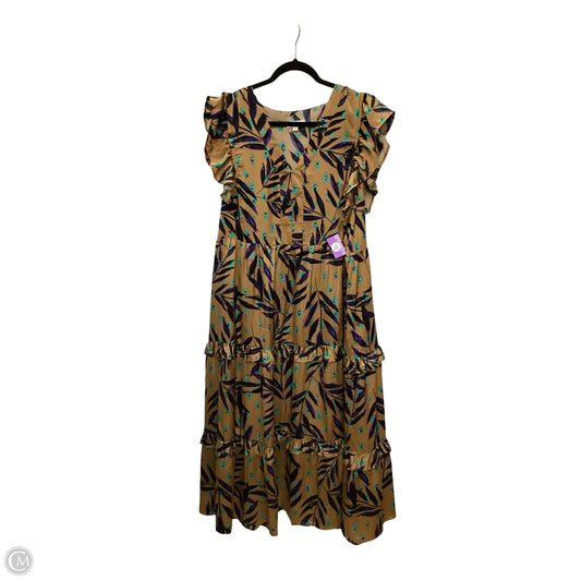 Dress Casual Maxi By Entro In Brown, Size: 2x