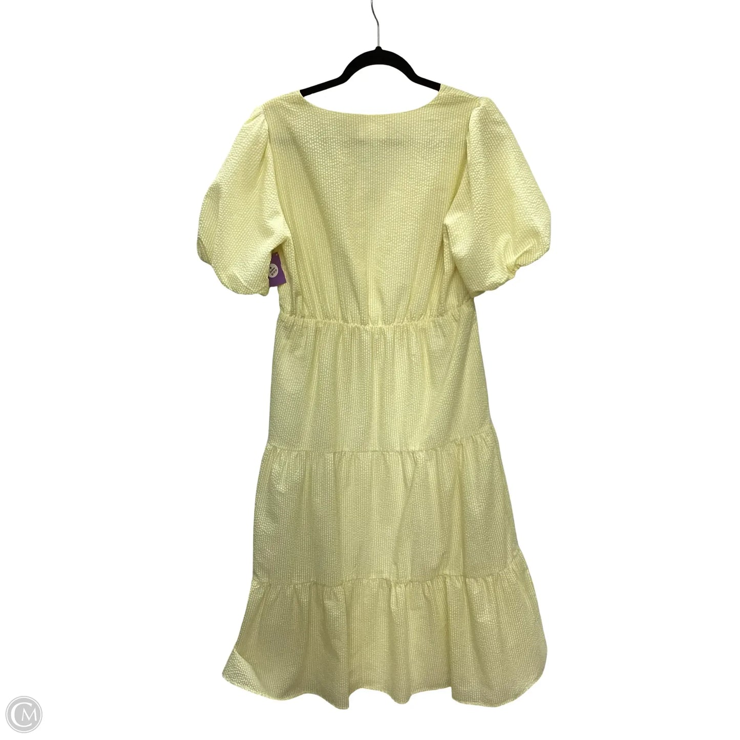 Dress Casual Maxi By Sugar Lips In White & Yellow, Size: M