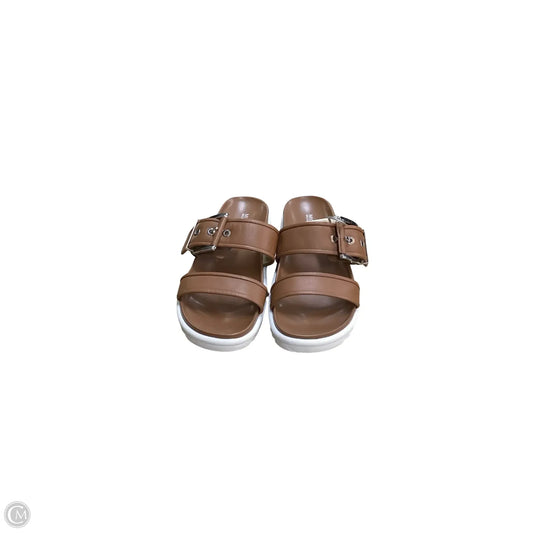 Sandals Flats By Michael By Michael Kors In Brown, Size: 7.5
