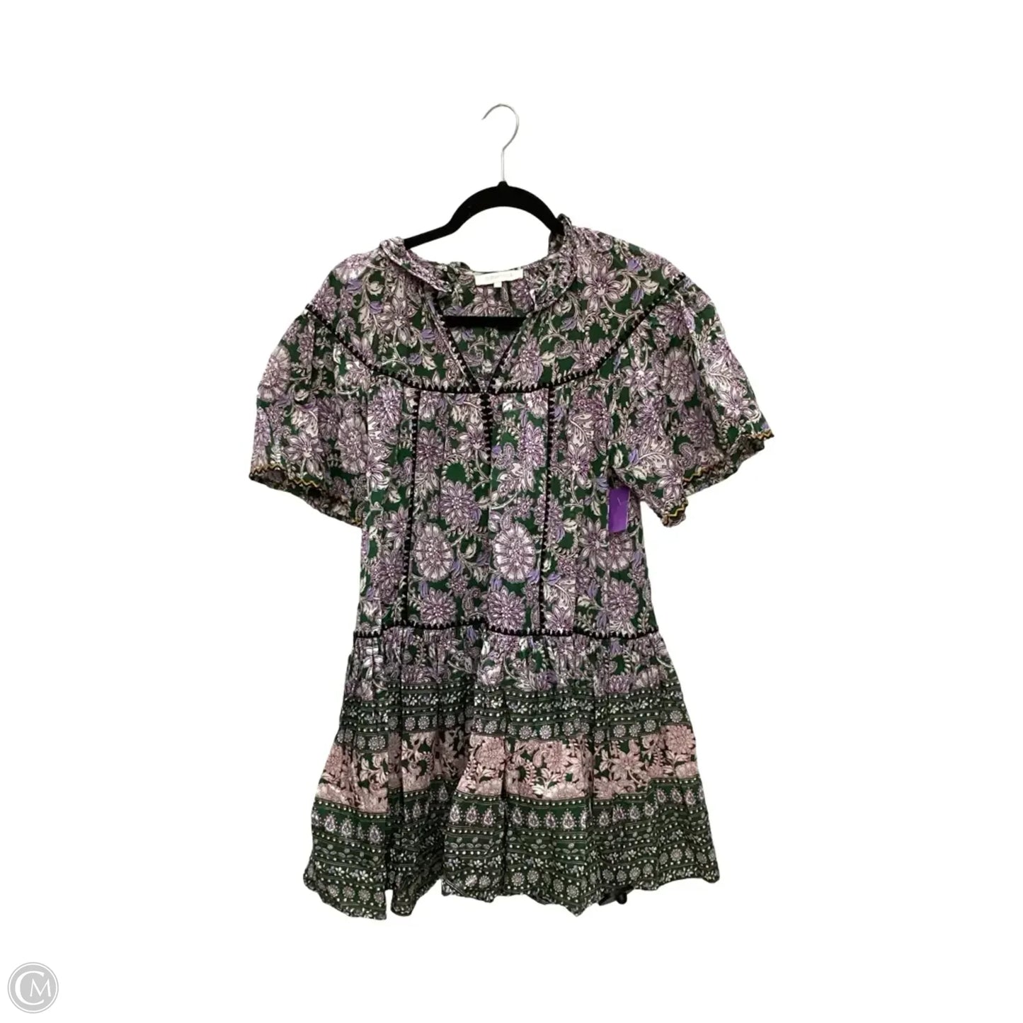 Dress Casual Short By Olivaceous In Green & Purple, Size: S
