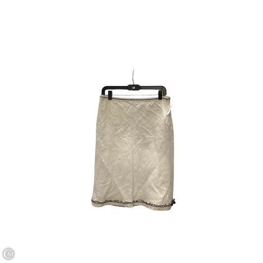 Skirt Midi By Ann Taylor In Cream, Size: 8
