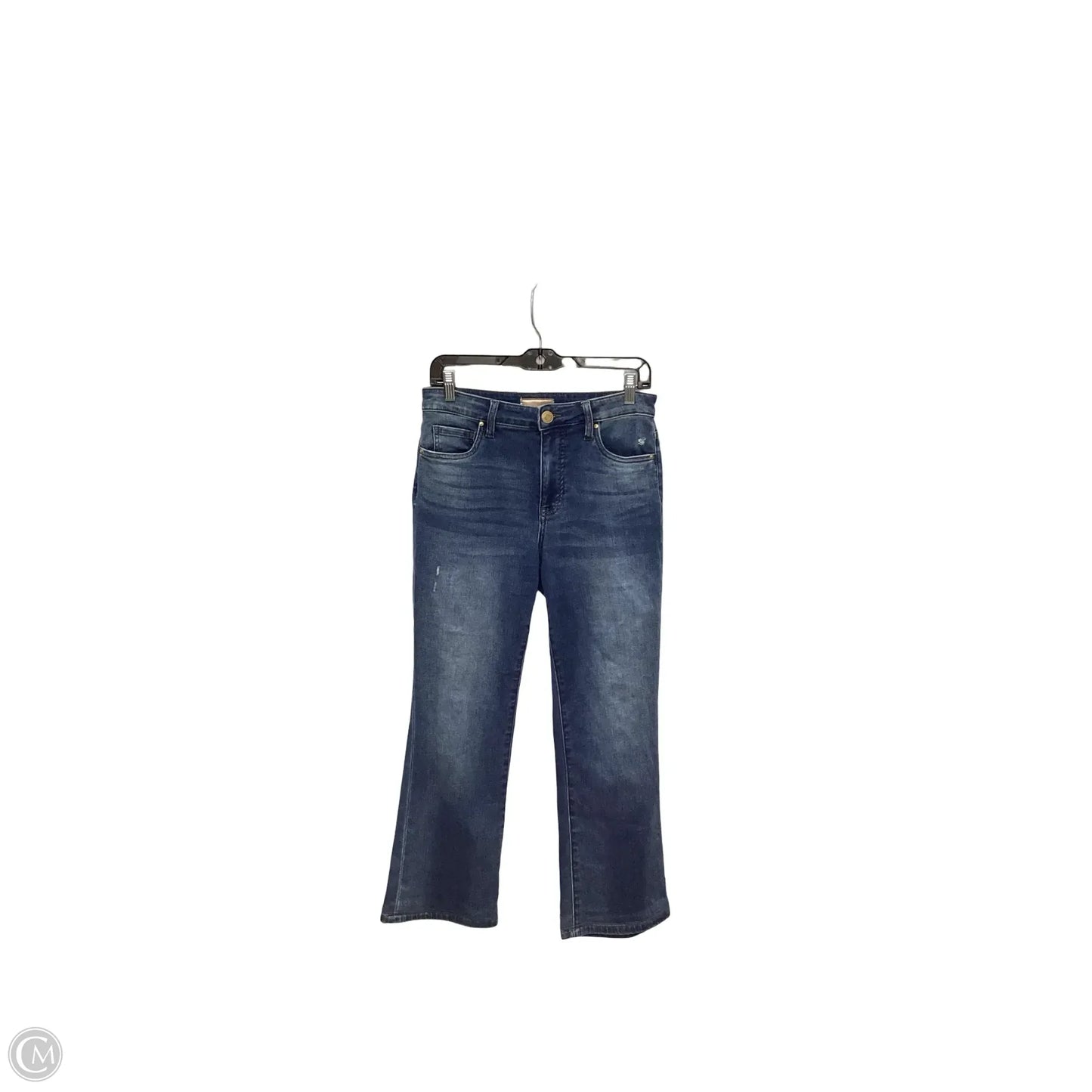 Designer Jeans Flared By Kut In Blue Denim, Size: 4