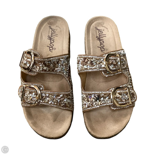 Sandals Flats By Jelly Pop In Multi-colored, Size: 11