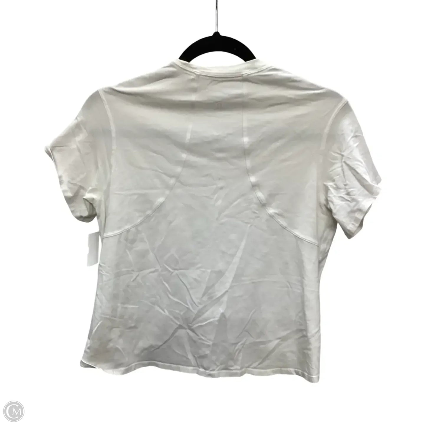 Athletic Top Short Sleeve By Lululemon In White, Size: 4