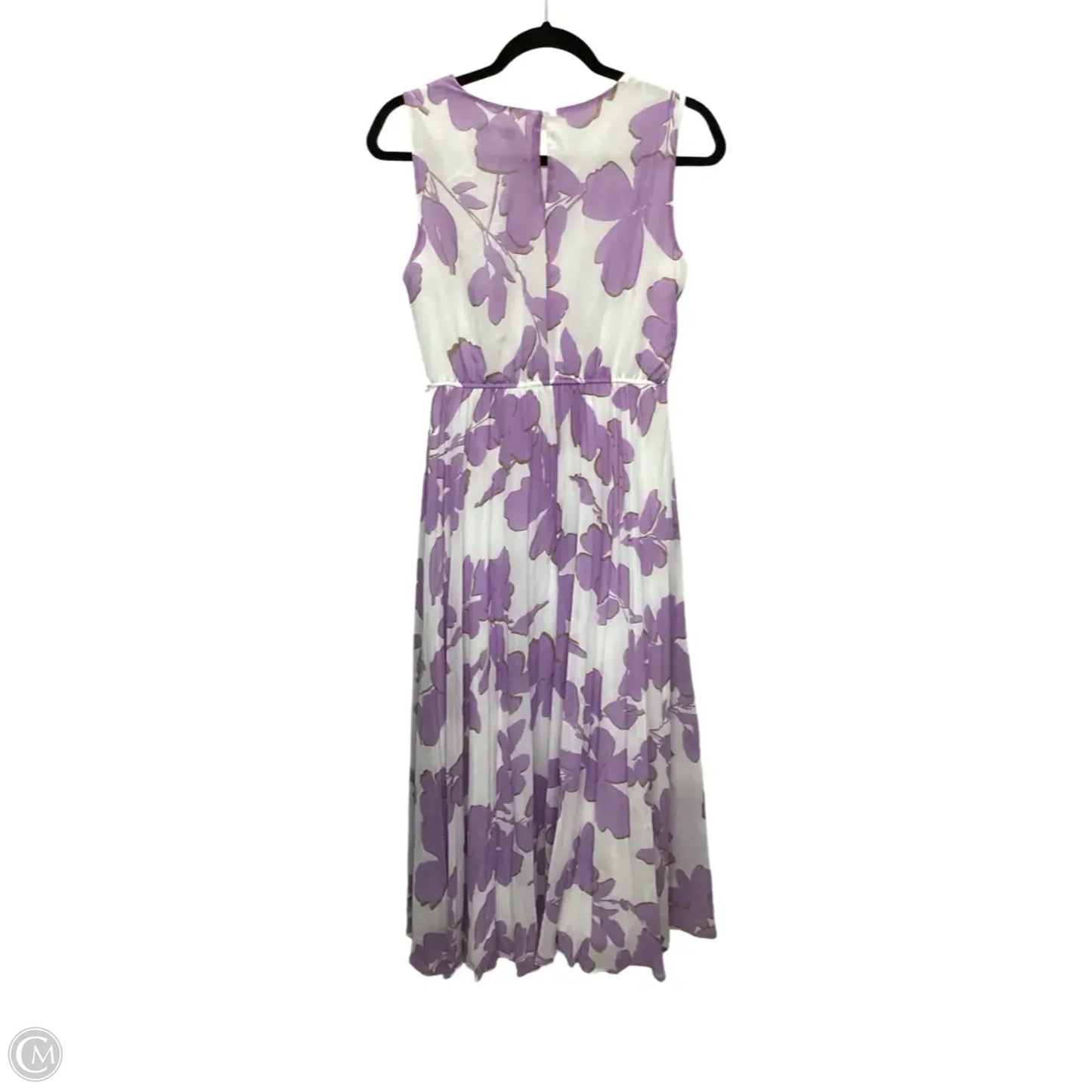 Dress Casual Maxi By Sandra Darren In Purple & White, Size: 6