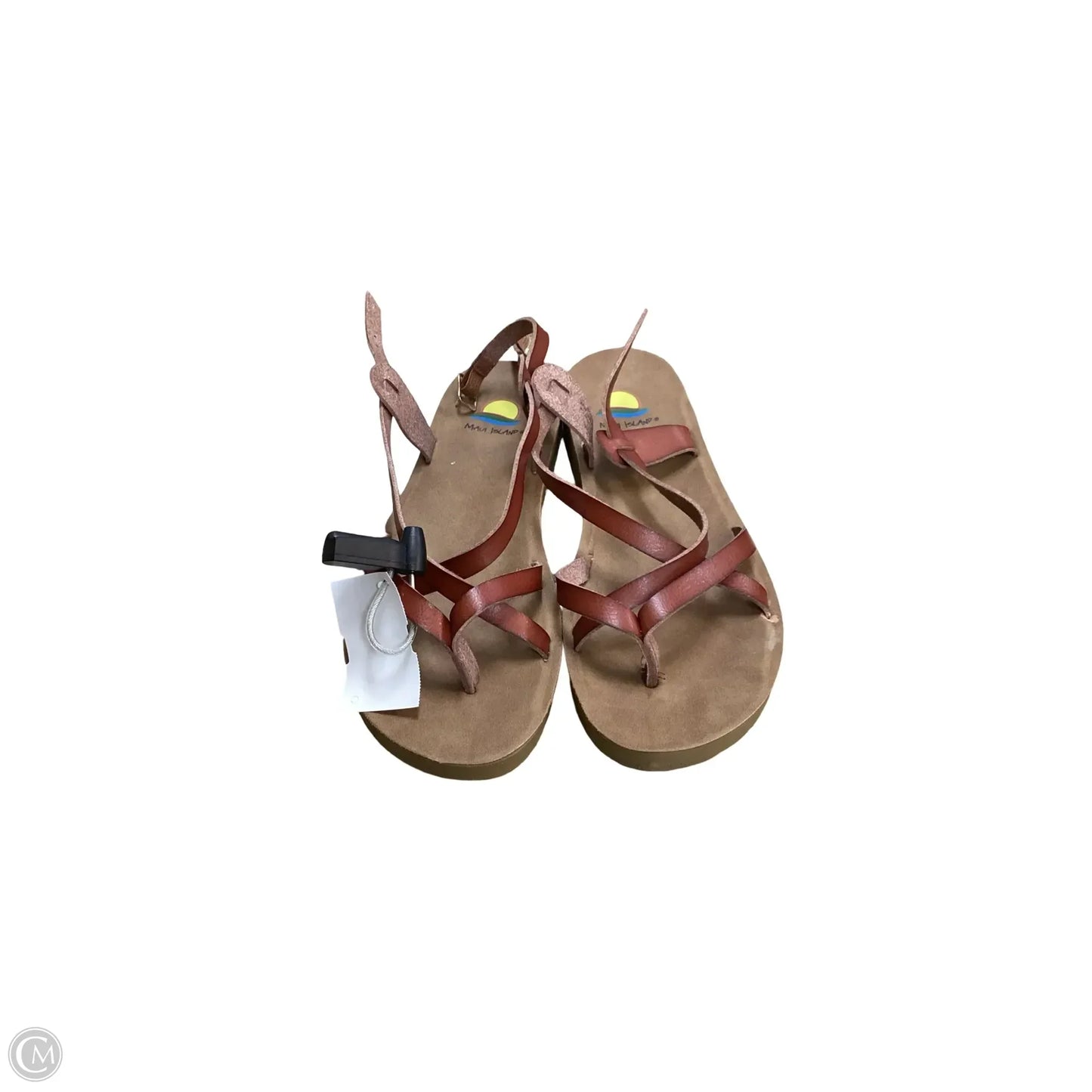 Sandals Flats By Clothes Mentor In Brown, Size: 10