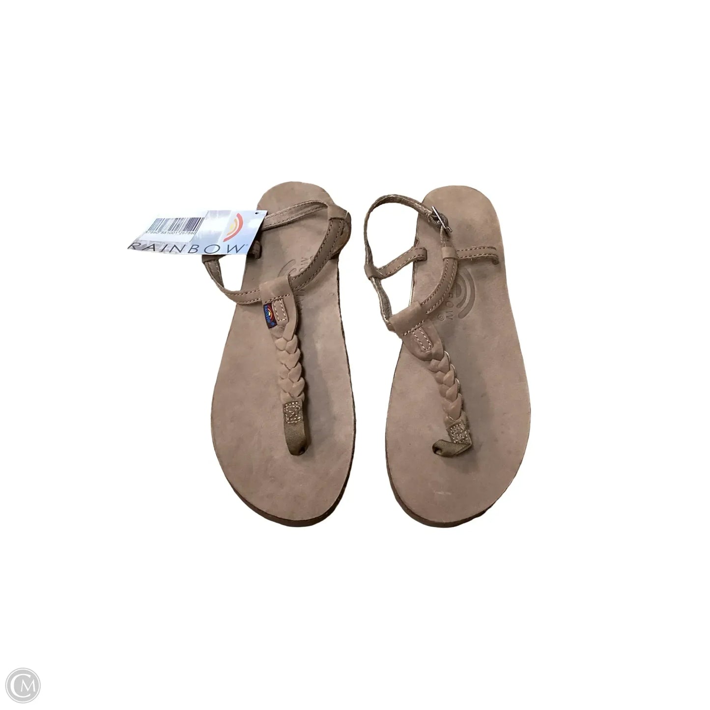 Sandals Flats By Clothes Mentor In Brown, Size: 7.5