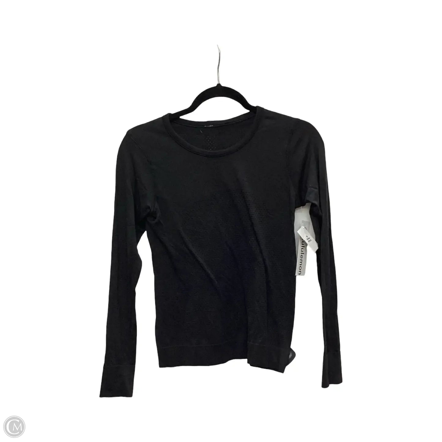Athletic Top Long Sleeve Crewneck By Lululemon In Black, Size: 6