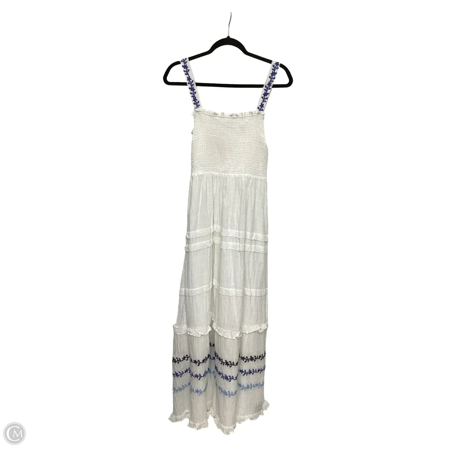 Dress Casual Maxi By Draper James In Blue & White, Size: L