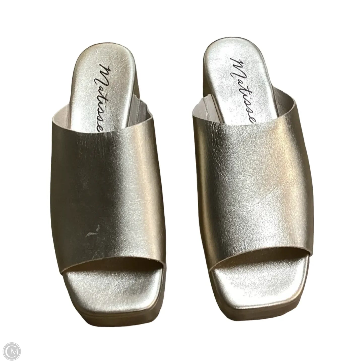 Sandals Heels Wedge By Matisse In Gold, Size: 9