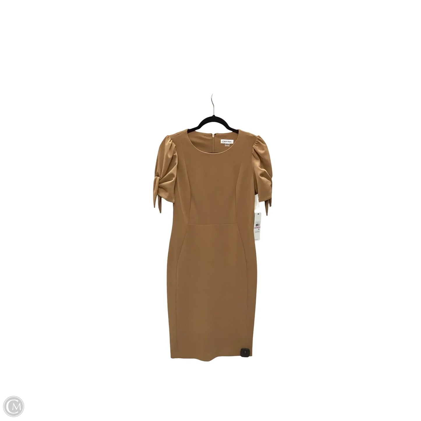 Dress Work By Calvin Klein In Tan, Size: 6