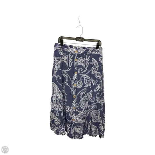 Skirt Maxi By Mlle Gabrielle In Blue & White, Size: L