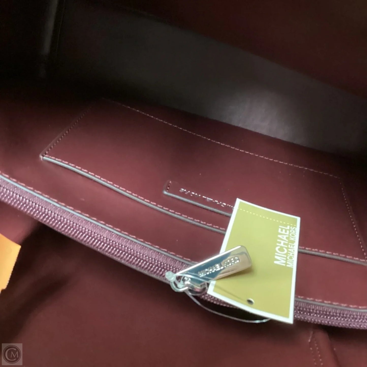 Handbag Leather By Michael By Michael Kors, Size: Large