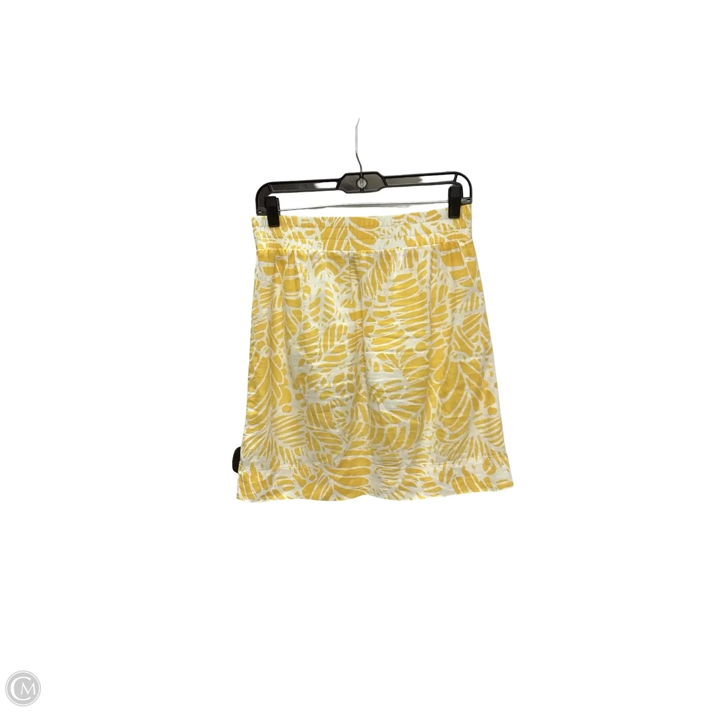 Skirt Mini & Short By Loft In White & Yellow, Size: Xsp