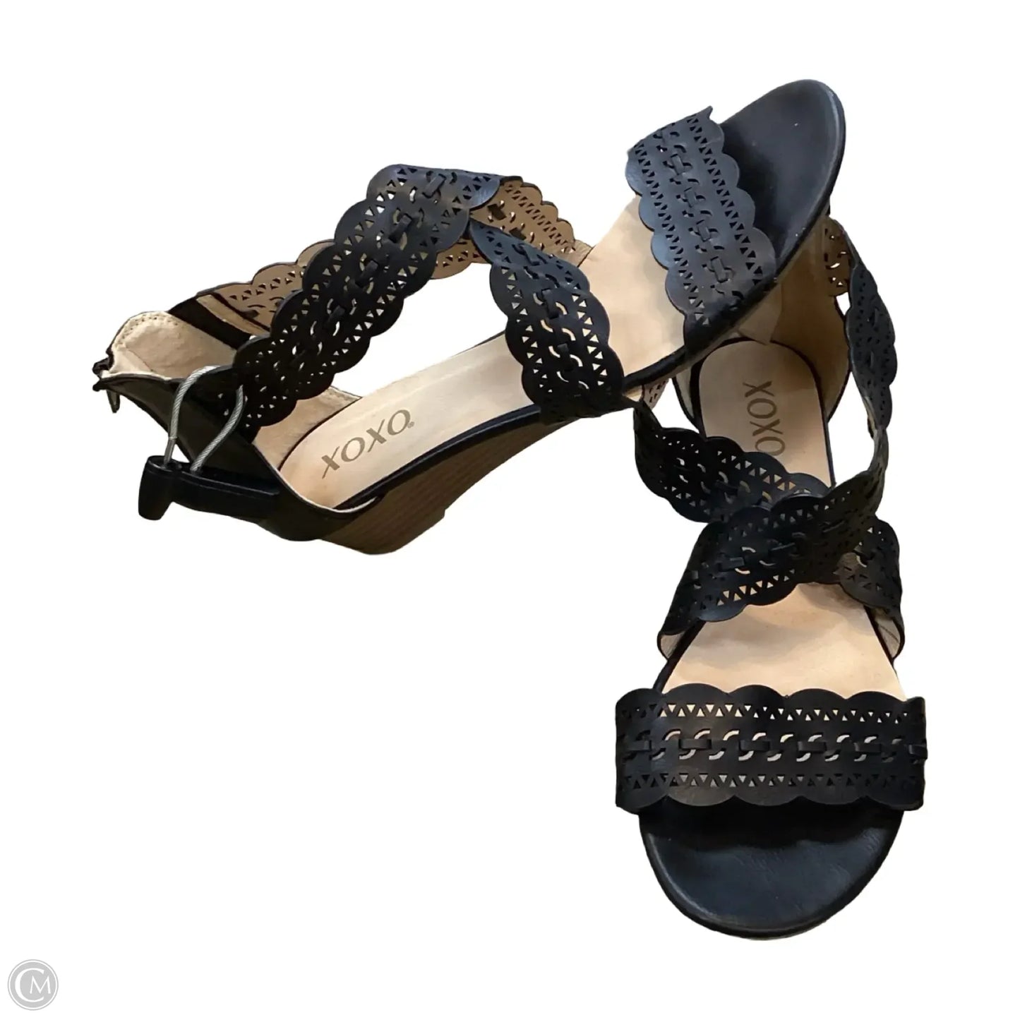 Sandals Flats By Xoxo In Black, Size: 9