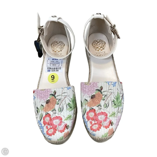 Shoes Heels Wedge By Vince Camuto In Floral Print, Size: 9