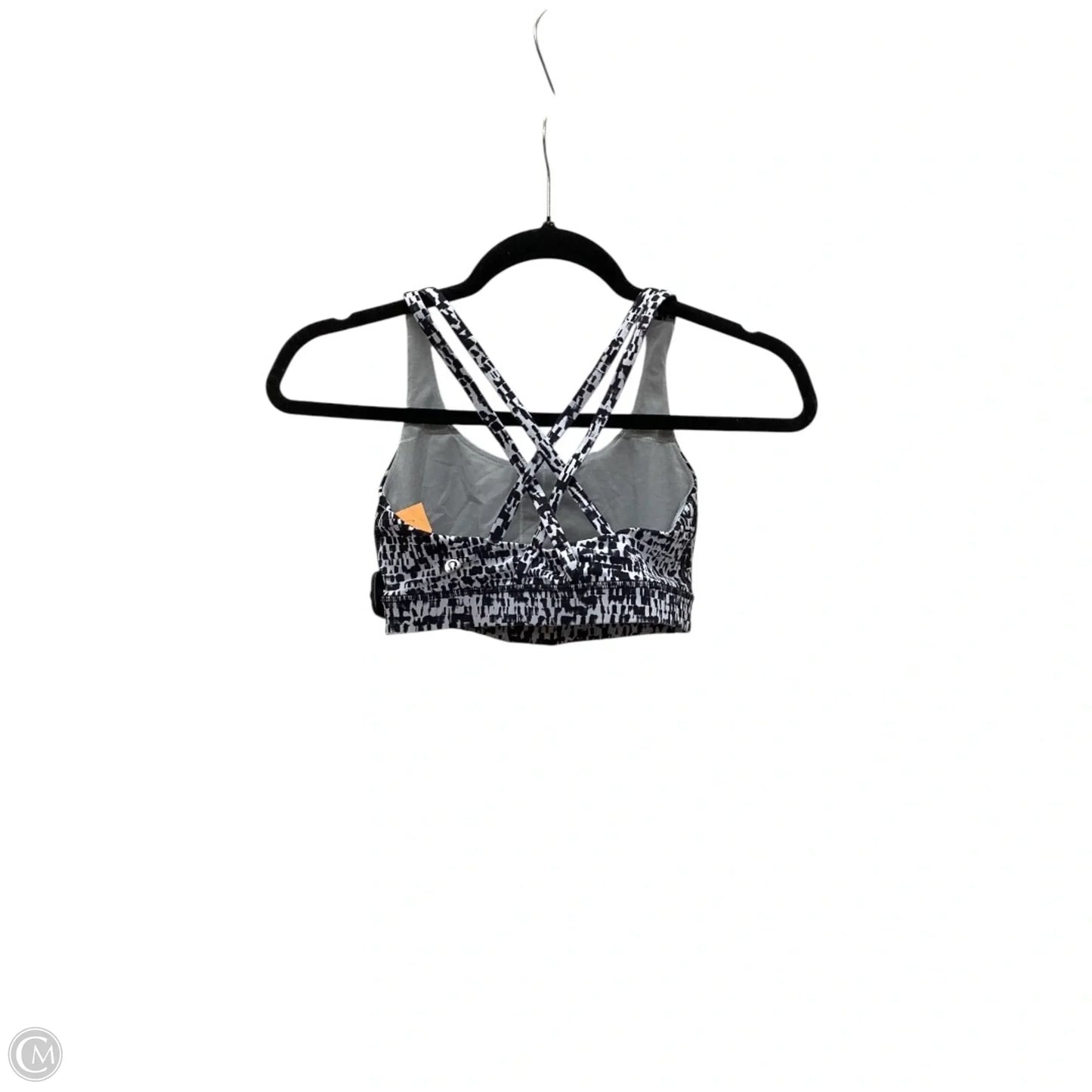 Athletic Bra By Lululemon In Black & Grey, Size: 6