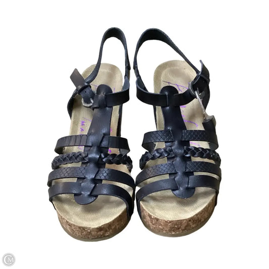 Sandals Heels Wedge By Blowfish In Black, Size: 9