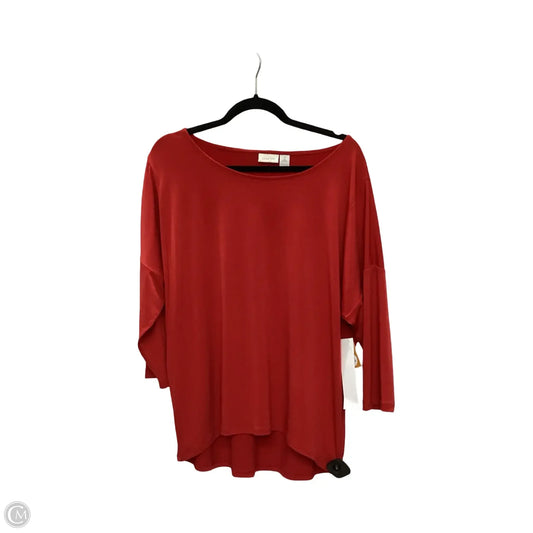 Blouse 3/4 Sleeve By Chicos In Red, Size: L