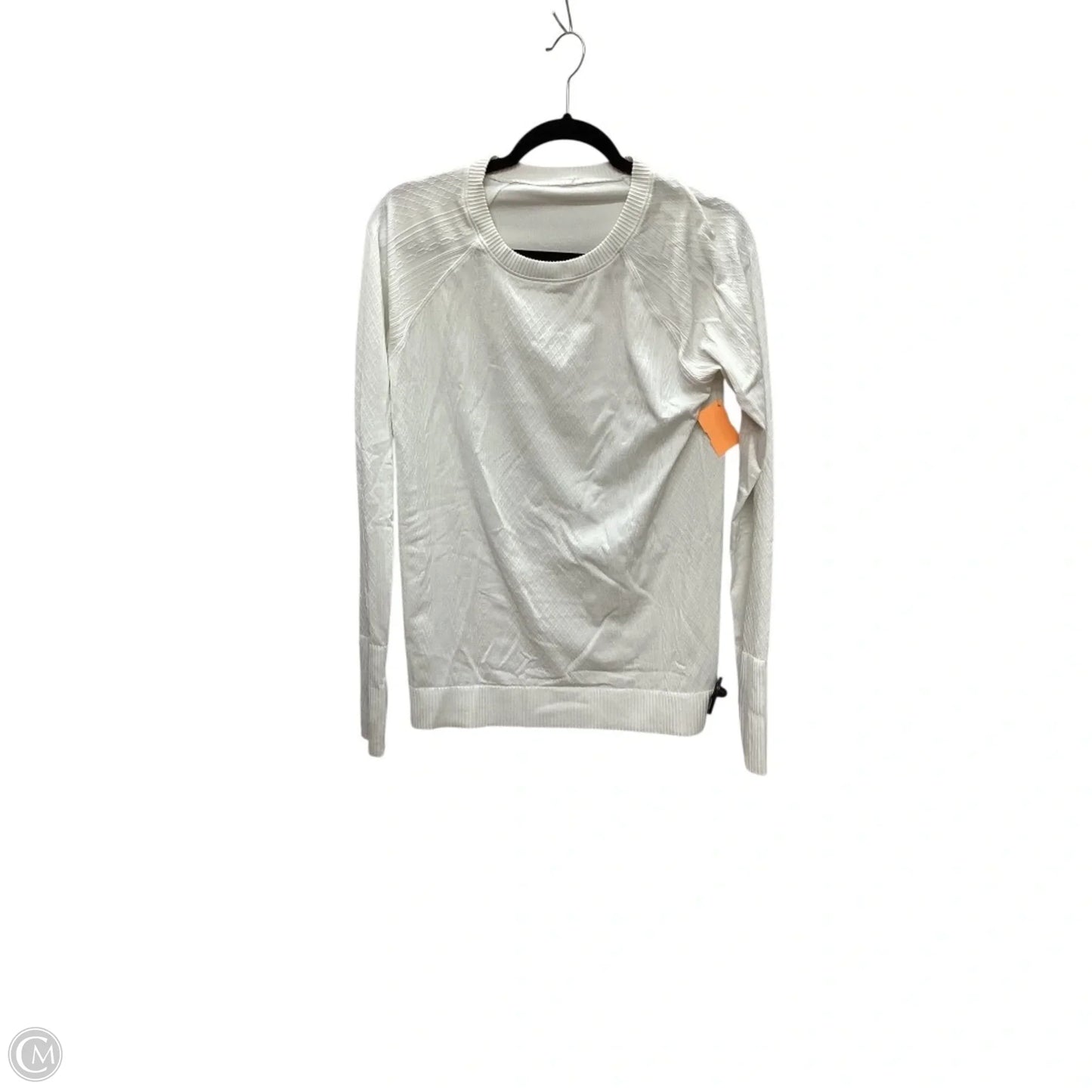 Athletic Top Long Sleeve Crewneck By Lululemon In White, Size: 8