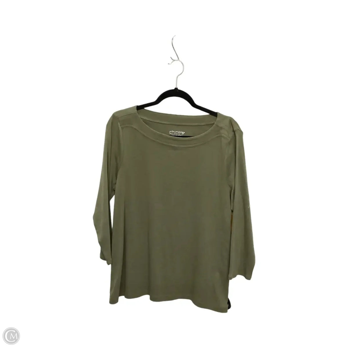 Top Long Sleeve Basic By Chicos In Green, Size: L