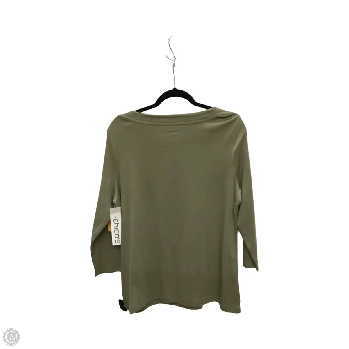 Top Long Sleeve Basic By Chicos In Green, Size: L