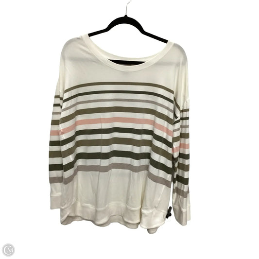 Top Long Sleeve Basic By Chicos In Striped Pattern, Size: Xl