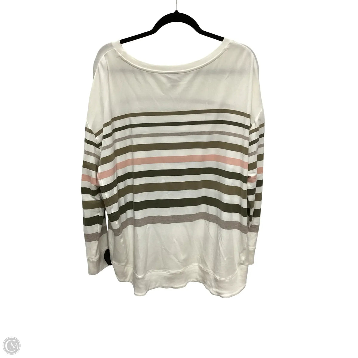Top Long Sleeve Basic By Chicos In Striped Pattern, Size: Xl