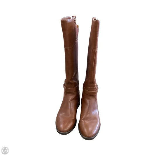 Boots Knee Flats By Calvin Klein In Brown, Size: 10