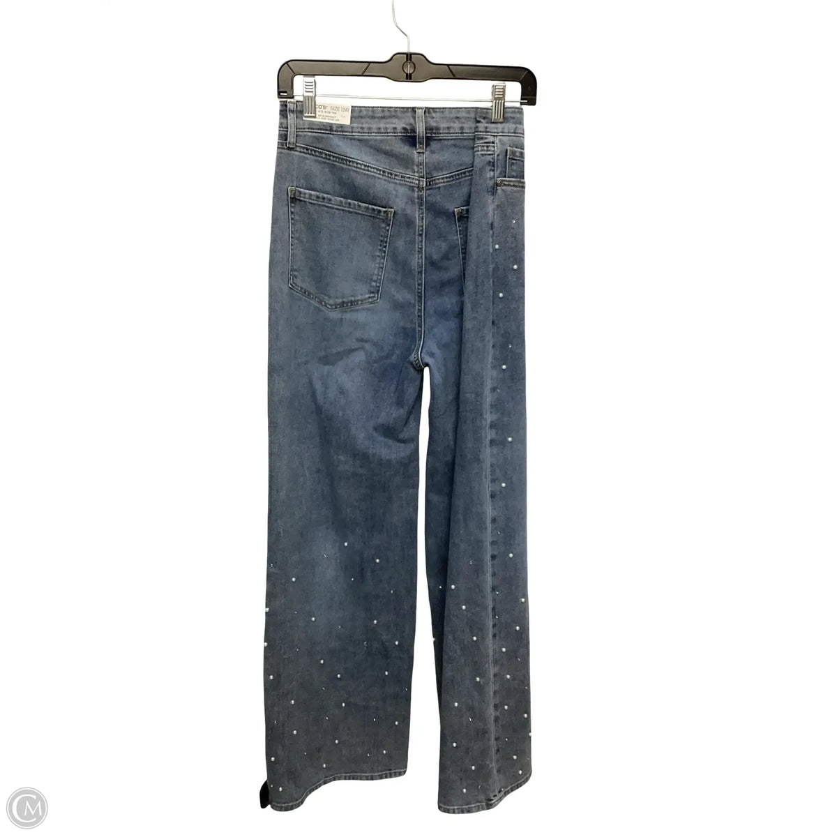Jeans Flared By Chicos In Blue Denim, Size: M